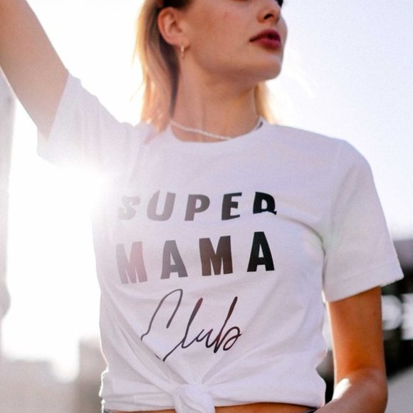 Super Mama Club White T-Shirt - Picture 3 of 5